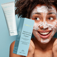 Kit facial pour éliminer les boutons et les points noirs, exfoliant doux, lotion éclaircissante pour le visage, acide salicylique, masque d'argile anti-acné