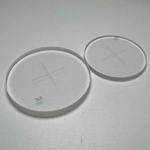 Lentilles de réticule en verre optique pour microscope, revêtement chromé gravé personnalisé D 30*3, OEM - Product Image 1