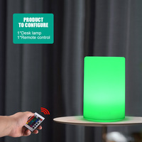 Lampe de table personnalisée à LED RVB pour la salle à manger et la musique KTV Veilleuse à barre cylindrique transfrontalière avec télécommande