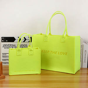 Bolsa <span class=keywords><strong>de</strong></span> Compras <span class=keywords><strong>de</strong></span> <span class=keywords><strong>Fieltro</strong></span> Grande <span class=keywords><strong>con</strong></span> Asa al Hombro y Logotipo Personalizado - Product Image 4