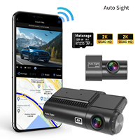 Caméra embarquée GPS 2K double canal avant/arrière avec vision nocturne, enregistrement en boucle, surveillance de stationnement et WiFi pour voiture (vente en gros)