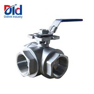 Thép Không Gỉ 1/2 "-4" 3 Cách T Loại Nội Bộ Chủ Đề Của Nhãn Hiệu Hoạt Động Nước OEM Mặt Bích Hàn Bóng Van - Product Image 6