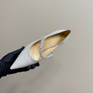 Zapatos de Tacón Alto Jimmy para Mujer, de Alta Calidad, con Parte Superior de Seda Brillante, Decoración de Cristales y Diamantes, Tecnología de Costura de Precisión - Product Image 5