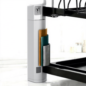Estante de Almacenamiento de Cocina de 3 Niveles, Estante Metálico para Platos, de Pie, con Ensamblaje de Tornillos, Organizador Negro Resistente - Product Image 2