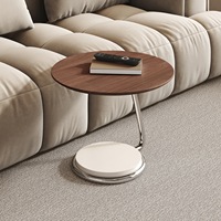 Table basse moderne en bois avec cadre en acrylique - Durable et facile à nettoyer, meuble décoratif pour salon, idéal pour les petits appartements