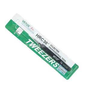 VETUS Antistatic ESD-14 Stainless Steel Tweezers, Precision Hardened Needle Tip, Nail Extension & Eyelash Extension Curved - Product Image 1