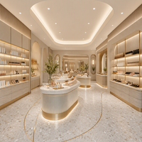 Vitrines de luxe personnalisables pour les magasins de beauté pour l'exposition de cosmétiques et vitrines commerciales