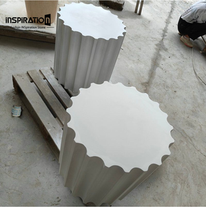 Tavolino Rustico <span class=keywords><strong>in</strong></span> Cemento per Esterni, Stile Crema, Direttamente dalla Fabbrica, per <span class=keywords><strong>Giardino</strong></span> e Patio - Product Image 3