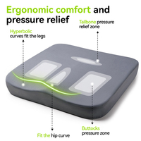 Vente en gros de coussin de chaise de bureau portable coussin de siège de voiture confortable et durable anti-escarres mousse à mémoire de forme coccyx douleur