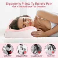Oreiller cervical en mousse à mémoire de forme à récupération lente, avec logo personnalisé, housse en soie glacée, soutien orthopédique pour le cou, vente en gros OEM ODM