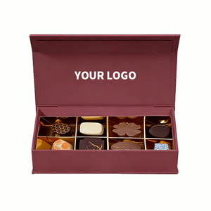 Luxury Environmentally Friendly UV-coated Rigid Cardboard <b>Magnetic</b> Closure Gift Box With Logo for Chocolate Brand Packaging - Product Image 1