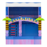 Toboggan aquatique gonflable tropical de 20 pieds avec piscine, thème palmier, pour jeux aquatiques extérieurs pour enfants, jardin et fêtes d'été