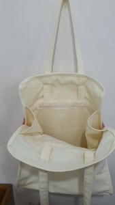 Custom Wholesale Canvas Bag Tote Drawstring Bag With Handle Canvas Rope String - Product Image 2