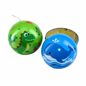 Scatola di Latta Personalizzata a Forma di Sfera, Contenitore Vuoto in Metallo da 150mm, Salvadanaio, Scatola per Cioccolatini - Product Image 6