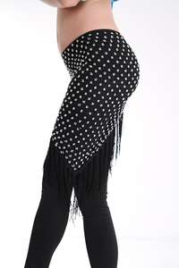 Buikdans Driehoek Riem Kleding Accessoires Stretchy Net Gehaakte Kralen Shawl Kralen Buikdans Hippe Sjaal - Product Image 3