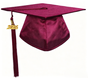 Gorro de Graduación Cuadrado de Punto Mate Multicolor Duradero con Borla, Estola de Graduación, 100% Poliéster, Unisex para Adultos - Product Image 4
