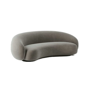 Design italien courbe Julep Sofa Chaise Longue Sofa crème velours Salon Meubles de maison - Product Image 5