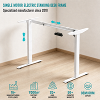 Piétement de bureau électrique réglable en hauteur à moteur unique, base de table assis-debout ergonomique, pieds de table de bureau relevables 2 niveaux