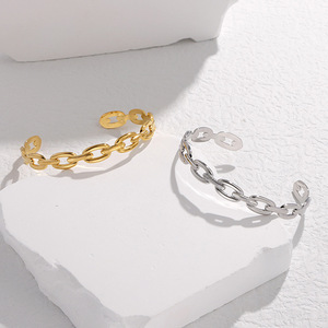 Bracelets Joncs en Acier Inoxydable de Haute Qualité, Design Simple Nez de Cochon, Bracelet Unisexe Tendance Empilable Anniversaire Shanyue - Product Image 3
