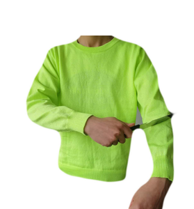 เสื้อสเวตเตอร์ถักนิรภัยสีน้ำเงินสะท้อนแสงขนาดใหญ่พิเศษ สีเทา ระดับ 5 ป้องกันการบาด ป้องกันการแทง ป้องกันอันตราย คอทรงโอ แขนยาว - Product Image 1