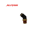 Raccords en nylon DOT pour frein à air, filetage NPT, coudé mâle pivotant 45° °   Connecteurs pneumatiques industriels en laiton et composite par ALITAIR