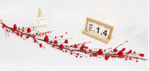 DAMAI Valentine's Day Red Heart Shaped Berry <b>Swags</b> Artificial Hanging Hearts Shaped Berry SwagsHeart Berries Twig Wreath - Product Image 5