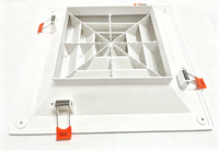 Diffuseur d'air moderne à quatre côtés, diffuseur carré en ABS, diffuseur d'air circulaire épaissi, vente directe d'usine, plastique