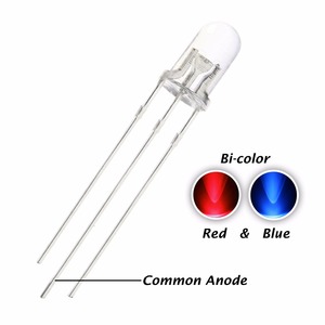 Jstronic <span class=keywords><strong>3</strong></span> broches 5mm lampe à <span class=keywords><strong>LED</strong></span> bicolore lumière rouge vert bleu eau claire lentille 5mm diodes <span class=keywords><strong>LED</strong></span> bicolores avec cathode d'anode commune - Product Image 2