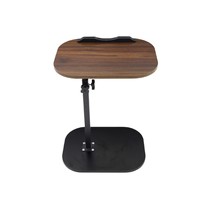 Bureau d'ordinateur contemporain en bois réglable avec design rotatif pour la maison, le bureau, le salon, la salle à manger ou le balcon
