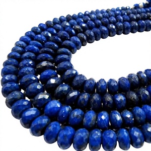 Perles facettées en lapis-lazuli naturel, forme ronde, 5 à 8 mm, brin gradué de 9 pouces de long - Product Image 1