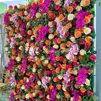 Individuelle Blumenwand Hochzeit künstliche Seidenrosenblumenwand Paneel Kulisse dekorative künstliche Blumenwand