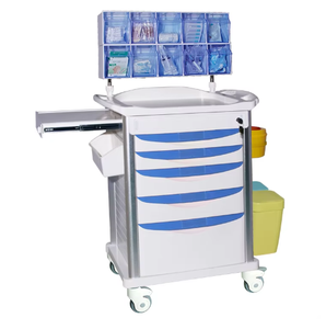 Op voorraad Fuda B-12 5 laden hoge opslag ABS verpleegkundige noodkamer medische <span class=keywords><strong>trolley</strong></span> voor ziekenhuis medische apparatuur - Product Image 5