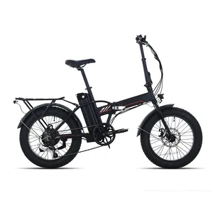 경량 7 속도 기어 전기 산악 자전거 20 인치 4 지방 타이어 ebike 500W 강력한 모터 전기 접이식 자전거