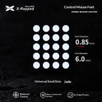 X-Raypad Jade Arc Shape Wear Resistant Speed Glide Universal 6.5mm 40Pcs Replacement Feet Fit GPW Viper Gaming Mouse Skates