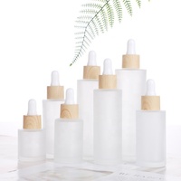 Flacon compte-gouttes en verre dépoli mat noir pour huiles essentielles, 10ml, 20ml, 30ml, 50ml, 100ml