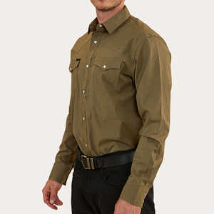 Bán Buôn Cổ Điển Nút Xuống Cá Nhân Cao Bồi Ngọc Trai Snap Pearlsnap Rodeo Áo Ngọc Trai Snaps Áo Sơ Mi Phương Tây - Product Image 2