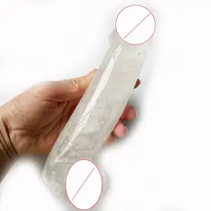 Doğal temizle kuvars şifa kristal 17cm dildos satılık toptan değerli taş masajı rulo 17cm dildos seks aşk oyuncakları