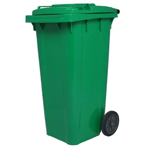Plastic Dustbin 120 Liters Wheeled Garbage Bins Waste Collection Container Recycling Trash Can 120L