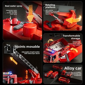Camión <span class=keywords><strong>de</strong></span> <span class=keywords><strong>Bomberos</strong></span> Transformable <span class=keywords><strong>de</strong></span> Plástico a Gran Escala, Juguete Superventas, Modelo <span class=keywords><strong>de</strong></span> Coche <span class=keywords><strong>de</strong></span> Ingeniería con Pulverizador <span class=keywords><strong>de</strong></span> Agua - Perfecto - Product Image 1