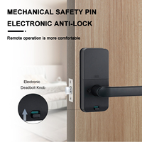 Serrure de porte intelligente en aluminium LOCKAI F6 Tuya avec déverrouillage par carte Wi-Fi et mot de passe pour maison, hôtel et appartement