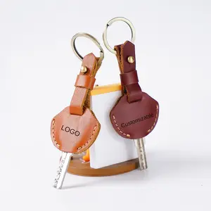 OEM定制标志汽车钥匙链皮革创意钥匙圈支架手工真皮钥匙套