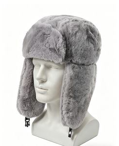 Chapeau de luxe FuzzyTrapper, chapeau d'hiver épais doublé de fausse <span class=keywords><strong>fourrure</strong></span> avec sangle de menton réglable, bonnet de <span class=keywords><strong>ski</strong></span> pour adultes, fournisseur de chapeaux - Product Image 2