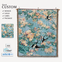 Tapestry dinding rajutan motif leopard floral preppy lucu, bunga lili merah muda, hiasan dinding hewan untuk dekorasi kamar tidur atau studio