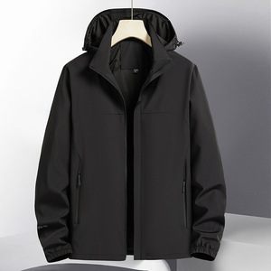 Men's Windproof Single Layer Jacket Outdoor Sports Workwear Elastic Fit Custom Logo - Product Image 3