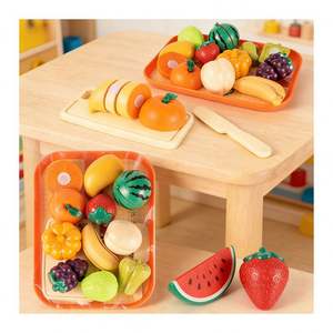 Play <b>Kitchen</b> Toy Food Set <b>Plastic</b> 12+ Years Kids Pretend Cooking Cutting Fruit Vegetable Role Play Educational Learning Activity - Product Image 5