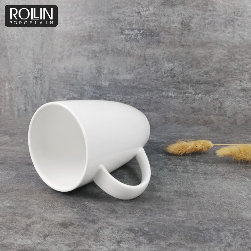 Hochwertige Werbe-porzellan-tasse 400ml Weiße Große Kaffeetassen