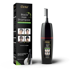 <span class=keywords><strong>DEXE</strong></span> Nouvelle Arrivée Shampooing Colorant Magique Noir en Gros avec Peigne Couvre 100% des Cheveux Gris et Blancs Efficace Usine - Product Image 2