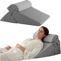 3-teiliges Verstellbares Keilkissen-Set mit Nähtechnik Umweltfreundlicher Orthopädischer Memory-Schaum für Säurereflux und Rückenschmerzen