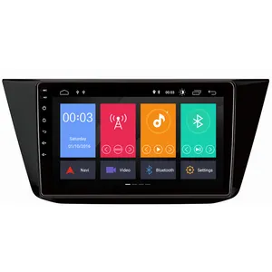 10.1 "schermo vivavoce 4G DSP GPS navigazione per VW Tiguan 2017 Auto Android Auto Radio lettore multimediale