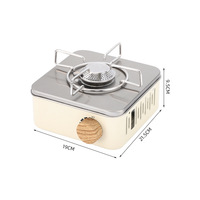 Réchaud à gaz portable mini cassette pour camping extérieur, coupe-vent, à butane, avec protection anti-extinction de flamme, pour 3-5 personnes, idéal pour pique-nique et fondue